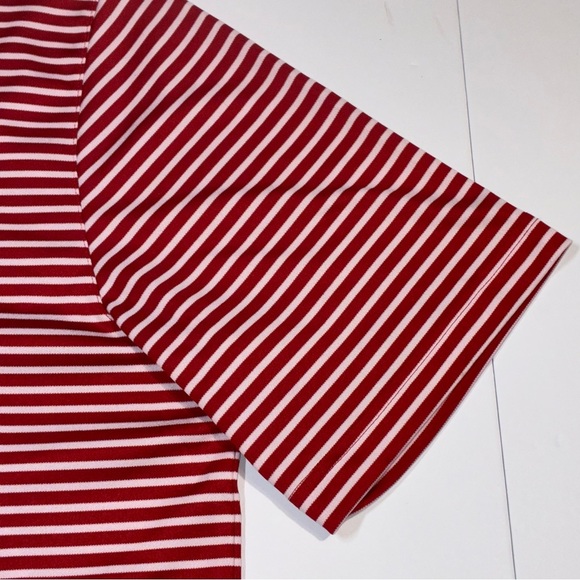 Pebble Beach Collection Men’s Large Polo Red White Stripe Golf Shirt Links - Picture 4 of 8